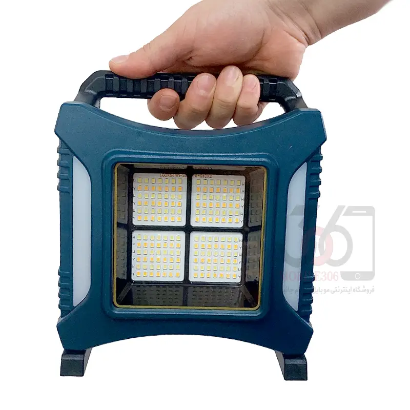 چراغ پروژکتور شارژی پایه دار مدل W8145-4 پر قدرت