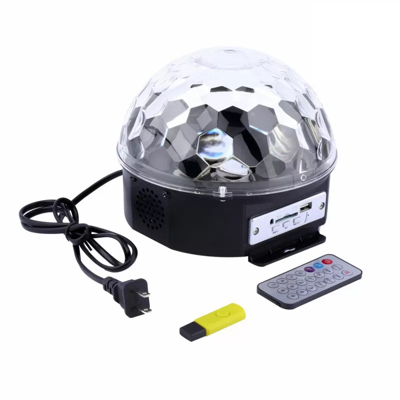 چراغ رقص نور خانگی اسپیکر دار Digital RGB LED Crystal Magic Ball