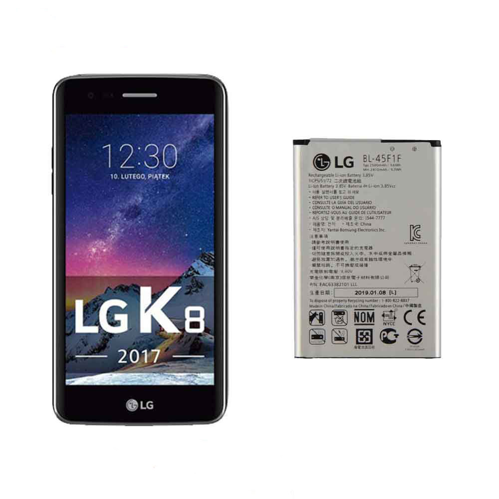 باتری اورجینال گوشی ال جی k8 2017 مدل BL-45F1F