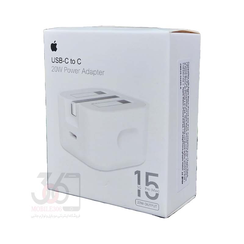 آداپتور شارژر 20 وات اپل MHJF32P/A مدل A2344 سفارش کالیفرنیا