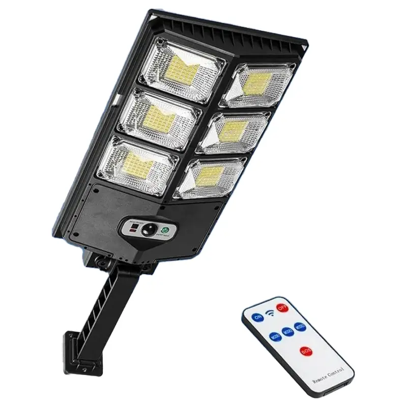 چراغ خیابانی خورشیدی مدل W789B-3 دارای ریموت و سنسور حرکتی