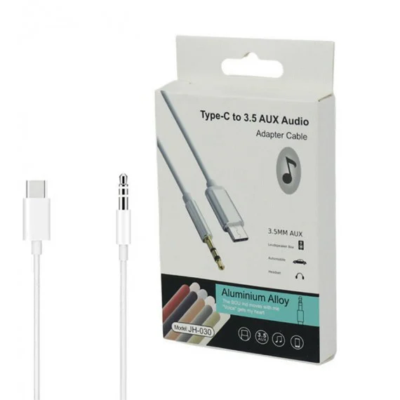 کابل تبدیل TYPE-C به AUX مدل JH-030 طول 1 متر